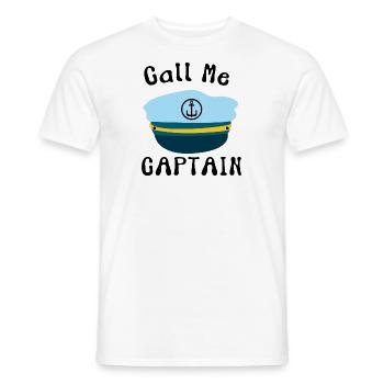 Appelez-moi le capitaine Kaptain Sea Ship - T-shirt homme - blanc - Devant - AI Model Male 178 dark (178cm)