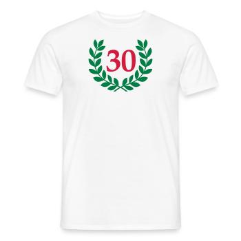 Anniversaire 30 ans - T-shirt homme - blanc - Devant - AI Model Male 178 dark (178cm)