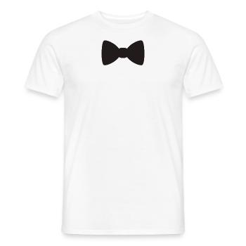 Männer T-Shirt mit Hochzeit Krawatte, Trauzeuge - Männer T-Shirt - Weiß - Vorne - AI Model Male 178 dark (178cm)