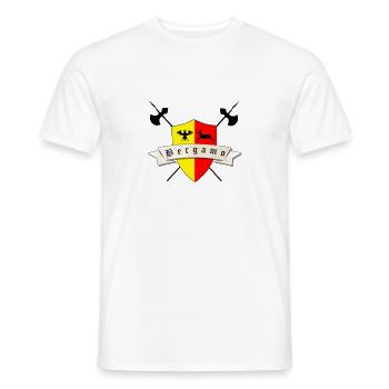 Coat of arms ancient city of Bergamo - Men's T-Shirt - white - Front - AI Model Male 178 dark (178cm)