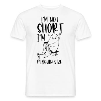 Je ne suis pas petit je suis pingouin taille - T-shirt homme - blanc - Devant - AI Model Male 178 dark (178cm)