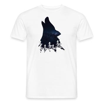 Wolf silhouette - Männer T-Shirt - Weiß - Vorne - AI Model Male 178 dark (178cm)