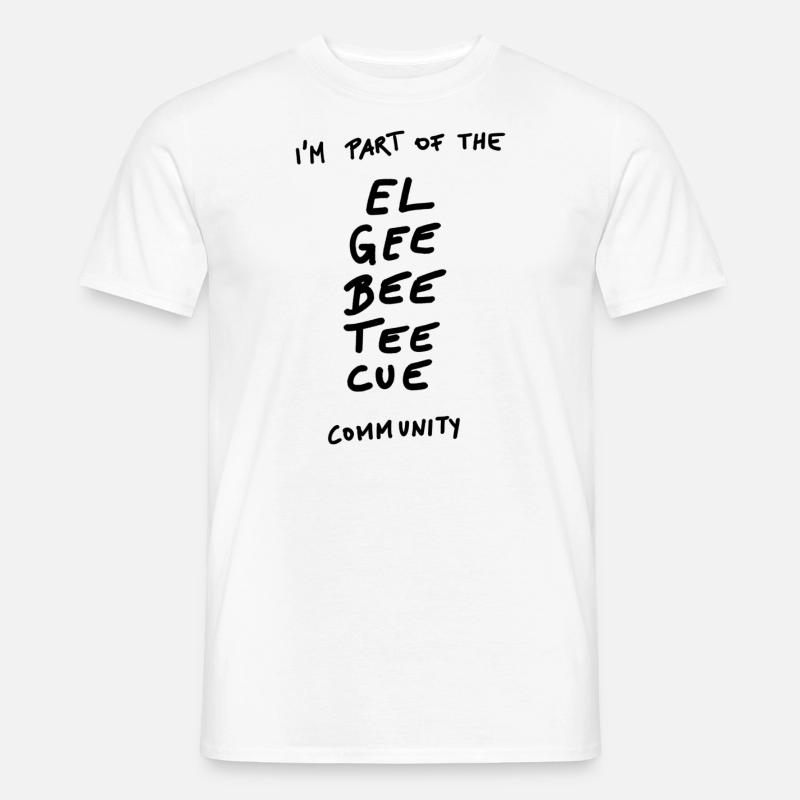 EL GEE BEE TEE CUE - Männer T-Shirt - Weiß