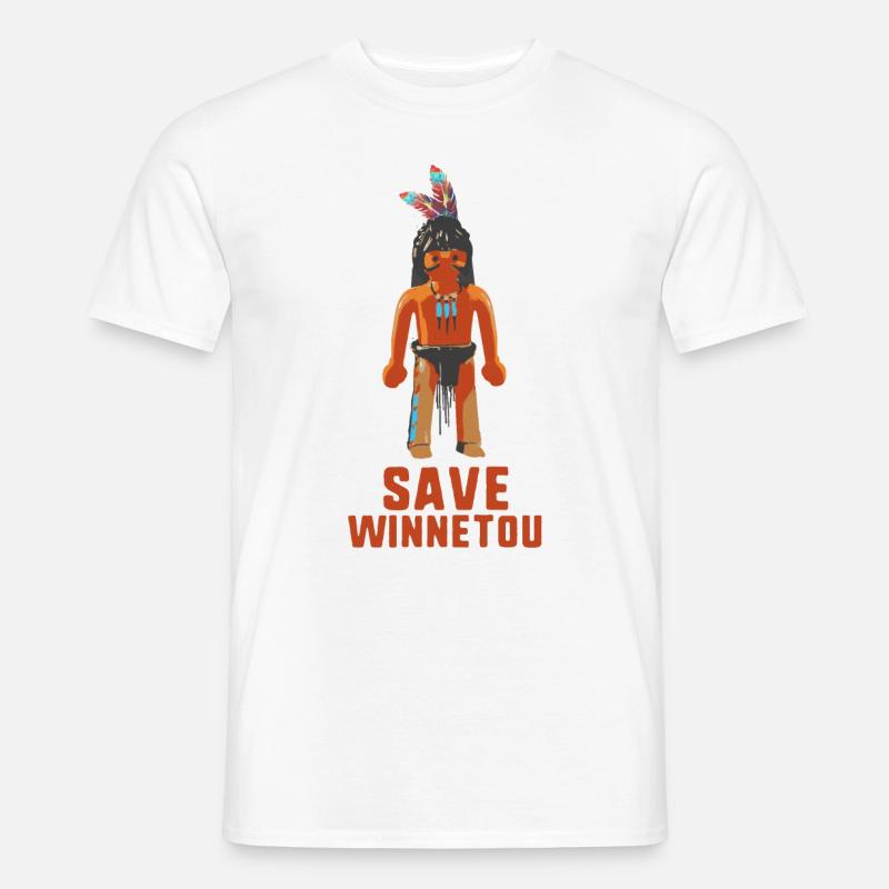 save winnetou,winnetou,indianer,comic - Männer T-Shirt - Weiß