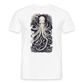 Vintage Kraken Fischer und Angler Retro Design - Männer T-Shirt - Weiß - Vorne - AI Model Male 178 dark (178cm)