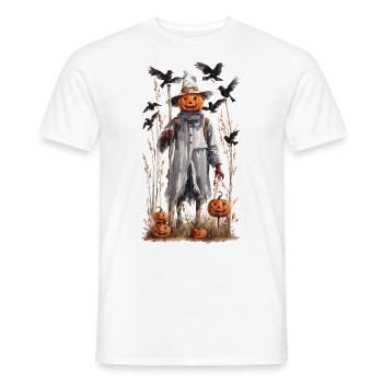 Épouvantail gobelin d’Halloween Art de la nature - T-shirt homme - blanc - Devant - AI Model Male 178 dark (178cm)