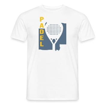 Padeltennis Padeltennisspieler - Männer T-Shirt - Weiß - Vorne - AI Model Male 178 dark (178cm)