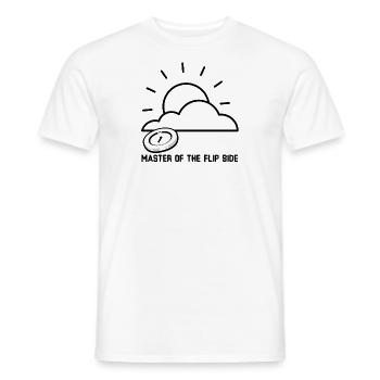 Master Of The Flip Side - Men's T-Shirt - white - Front - AI Model Male 178 dark (178cm)