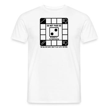 Le jeu du blâme : ne jouez pas avec les victimes - T-shirt homme - blanc - Devant - AI Model Male 178 dark (178cm)