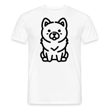 Dog - Men's T-Shirt - white - Front - AI Model Male 178 dark (178cm)
