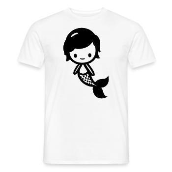Meerjungfrau - Männer T-Shirt - Weiß - Vorne - AI Model Male 178 dark (178cm)