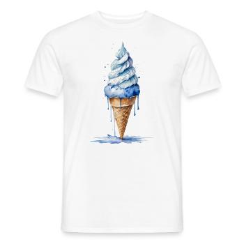 Kühl und erfrischend - Blue Cream Cone - Männer T-Shirt - Weiß - Vorne - AI Model Male 178 dark (178cm)