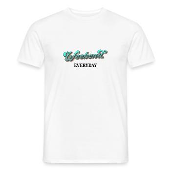 Weekend everyday - Männer T-Shirt - Weiß - Vorne - AI Model Male 178 dark (178cm)