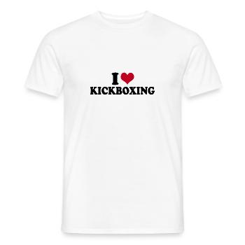 J’adore le kickboxing kickboxer kickboxen - T-shirt homme - blanc - Devant - AI Model Male 178 dark (178cm)