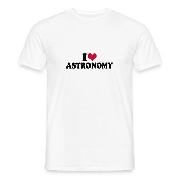 Astronomie J’aime l’astronomie Astronome Galaxie - T-shirt homme - blanc - Devant - AI Model Male 178 dark (178cm)