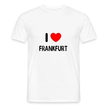j’adore frankfurt design drôle coeur amour - T-shirt homme - blanc - Devant - AI Model Male 178 dark (178cm)