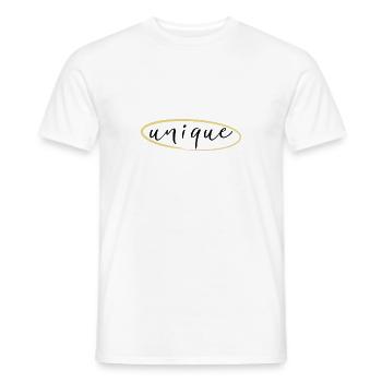 De l’or unique - T-shirt homme - blanc - Devant - AI Model Male 178 dark (178cm)