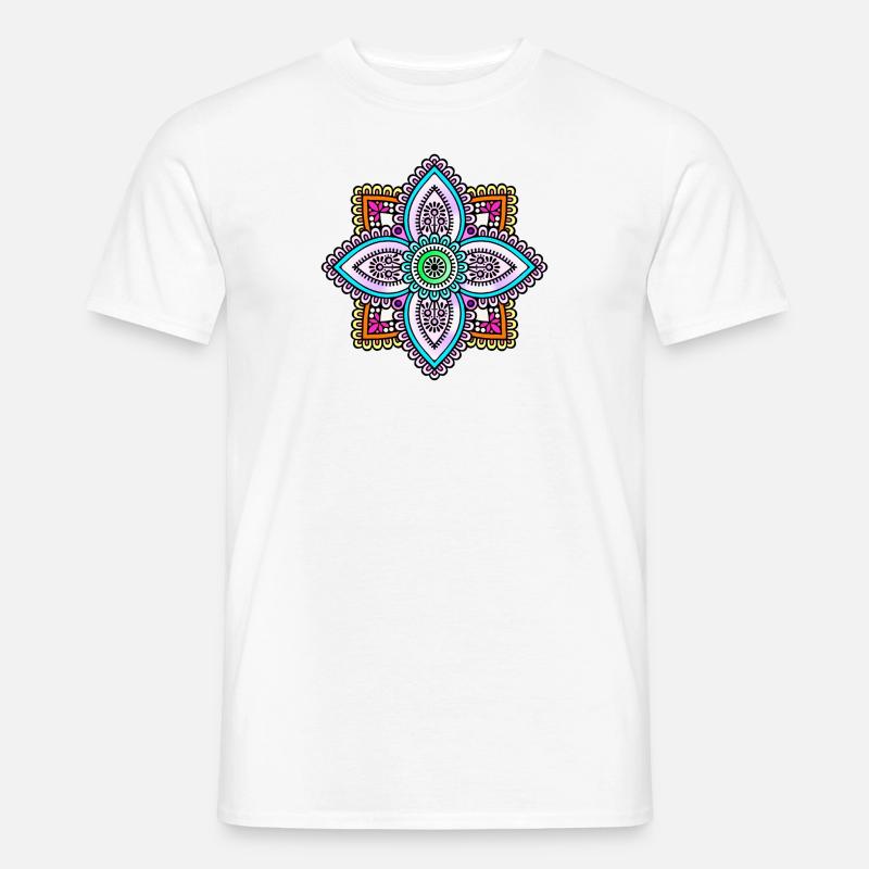 Mandala - Männer T-Shirt - Weiß