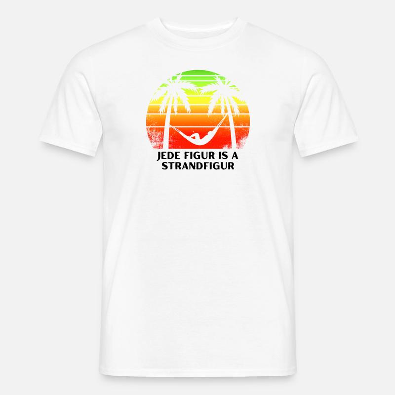 Strandfigur - bayerischer Spruch - Männer T-Shirt - Weiß