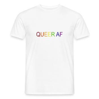 Queer AF - Männer T-Shirt - Weiß - Vorne - AI Model Male 178 dark (178cm)