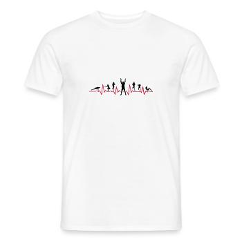 Sport - Gruppe Fitness Puls - Männer T-Shirt - Weiß - Vorne - AI Model Male 178 dark (178cm)