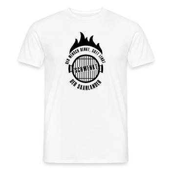 Grill dit Dieu dirige les poêles de la Sarre - T-shirt homme - blanc - Devant - AI Model Male 178 dark (178cm)
