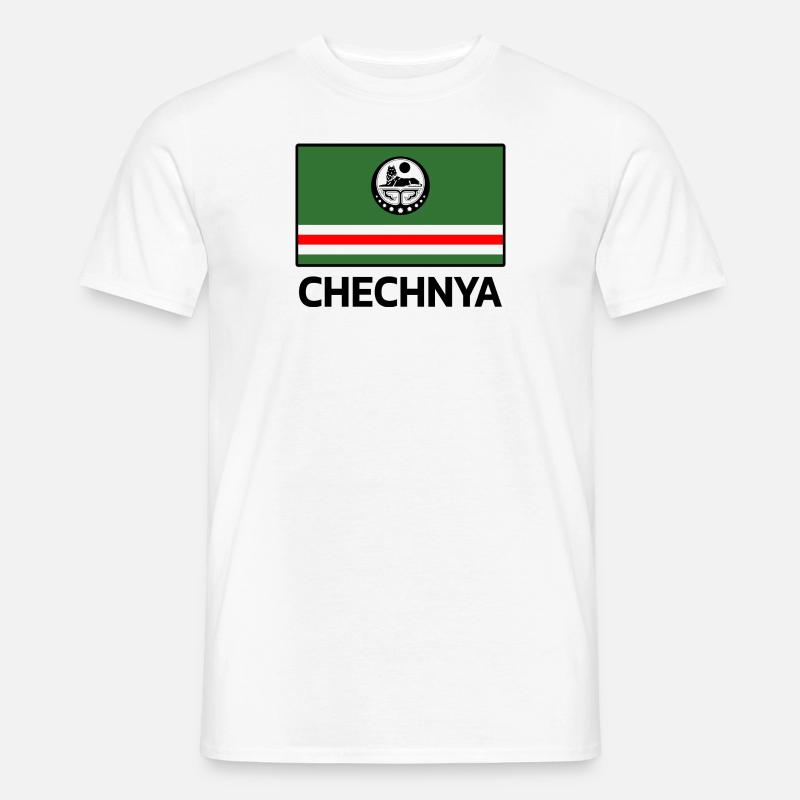 Chechnya Chechen Tschetschenien Tschetschene Flag - Männer T-Shirt - Weiß