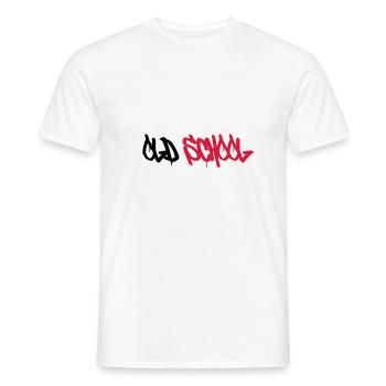 Old School ! - Men's T-Shirt - white - Front - AI Model Male 178 dark (178cm)