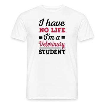 veterinary student - T-shirt homme - blanc - Devant - AI Model Male 178 dark (178cm)