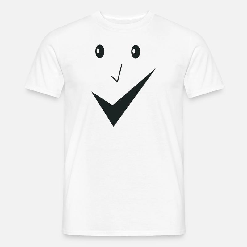 Feines Lächeln - Feines Gesicht E03. - Männer T-Shirt - Weiß