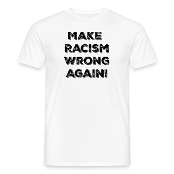 Rassismus ist feige! - Männer T-Shirt - Weiß - Vorne - AI Model Male 178 dark (178cm)