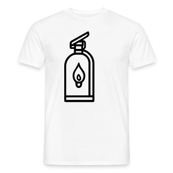fire extinguisher - Men's T-Shirt - white - Front - AI Model Male 178 dark (178cm)