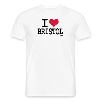 ich liebe bristol by wam - Männer T-Shirt - Weiß - Vorne - AI Model Male 178 dark (178cm)