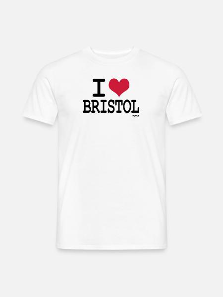 i love bristol by wam - Men's T-Shirt - white