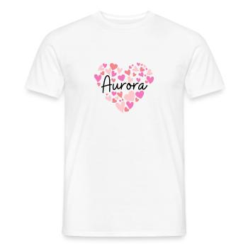Ich liebe Aurora - Männer T-Shirt - Weiß - Vorne - AI Model Male 178 dark (178cm)