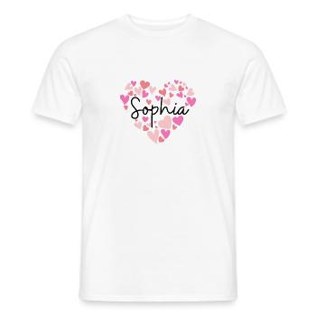 I love Sophia - Men's T-Shirt - white - Front - AI Model Male 178 dark (178cm)