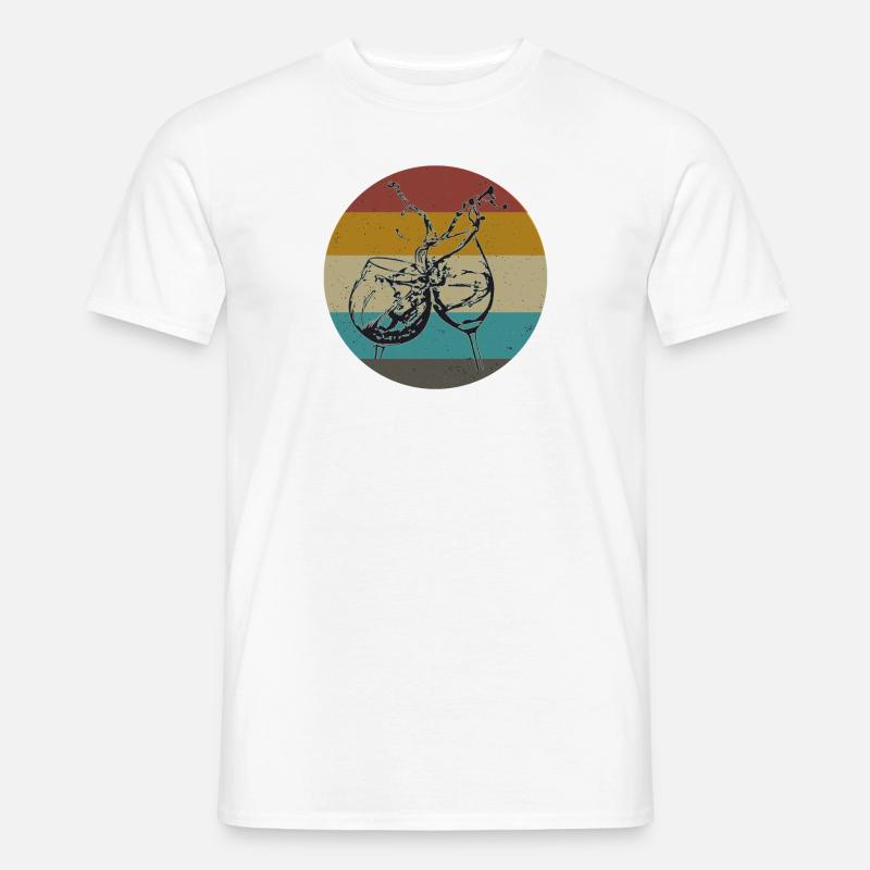 Weingläser - Männer T-Shirt - Weiß