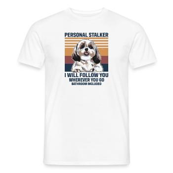 Hund Personal Stalker Shih Tzu - Männer T-Shirt - Weiß - Vorne - AI Model Male 178 dark (178cm)