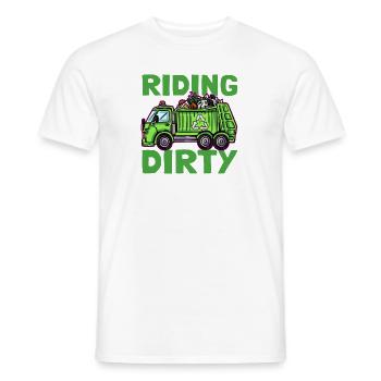 Riding Dirty Müllmann Müllwagen - Männer T-Shirt - Weiß - Vorne - AI Model Male 178 dark (178cm)