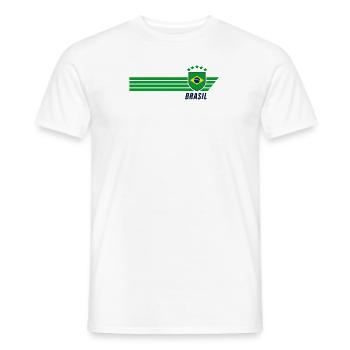 Brésil Maillot de fan de football brésilien Seleção - T-shirt homme - blanc - Devant - AI Model Male 178 dark (178cm)