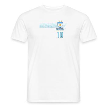 Argentinien Albiceleste Fußball Fan Trikot - Männer T-Shirt - Weiß - Vorne - AI Model Male 178 dark (178cm)