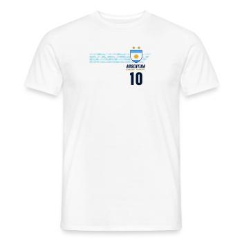 Argentinien Albiceleste Fußball Fan Trikot - Männer T-Shirt - Weiß - Vorne - AI Model Male 178 dark (178cm)