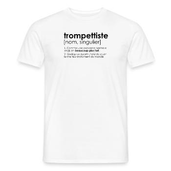 trompettiste trompette humour definition - T-shirt homme - blanc - Devant - AI Model Male 178 dark (178cm)