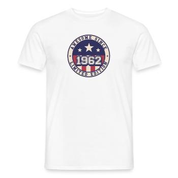 Awesome Since 1962 60th birthday - Men's T-Shirt - white - Front - AI Model Male 178 dark (178cm)