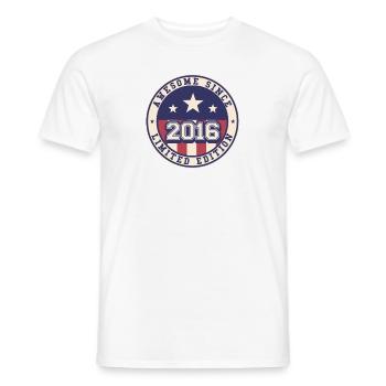 Awesome Since 2016 6. Geburtstag - Männer T-Shirt - Weiß - Vorne - AI Model Male 178 dark (178cm)