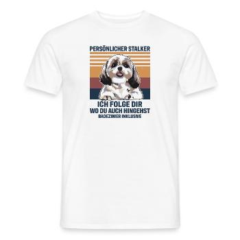 Persönlicher Stalker Shih Tzus Ich Folge Dir Shih - Männer T-Shirt - Weiß - Vorne - AI Model Male 178 dark (178cm)