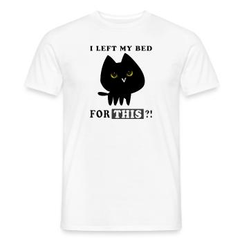 C’est pourquoi j’ai quitté mon LIT? - T-shirt homme - blanc - Devant - AI Model Male 178 dark (178cm)