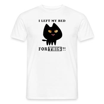C’est pourquoi j’ai quitté mon LIT? - T-shirt homme - blanc - Devant - AI Model Male 178 dark (178cm)