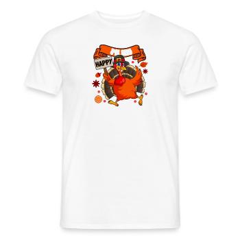 Je suis la Turquie heureuse - T-shirt homme - blanc - Devant - AI Model Male 178 dark (178cm)
