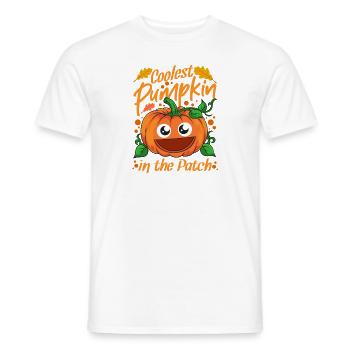 Coolest Pumpkin In The Patch Halloween - Men's T-Shirt - white - Front - AI Model Male 178 dark (178cm)
